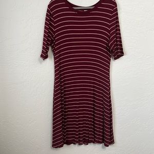 Old Navy Maroon striped dress size X L
